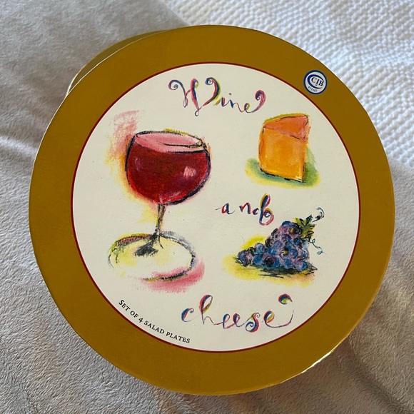 Rosanna Studio Wine and Cheese Salad /Appetizer Plates - Picture 2 of 6